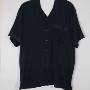 Men's Black Casual Button Down Shirt